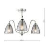 Decorative lighting Glynis 3 Light Semi-Flush Polished Nickel

