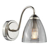 Glynis Wall Light Polished Nickel/Smoked Ribbed Glass picture on the white background