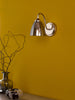 Glynis Wall Light Polished Nickel/Smoked Ribbed Glass can be use with or without switch pull cord