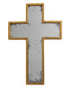 Gold Antiqued Cross Wall Mirror