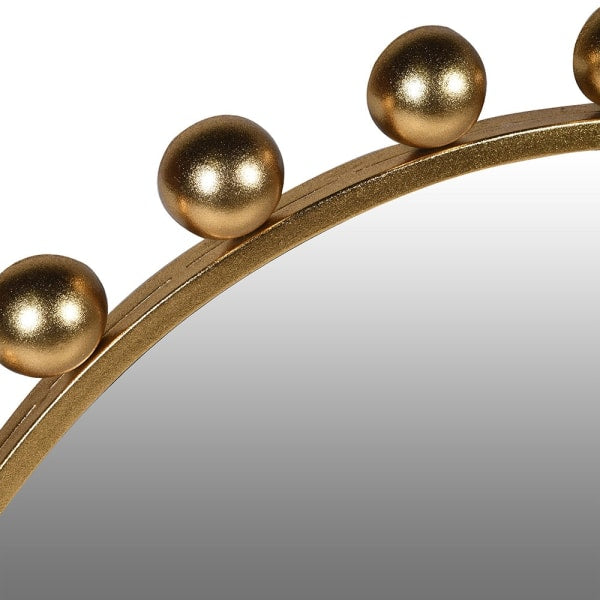 Bobble Edge Round Wall Mirror Gold - Luxury Furniture Décor