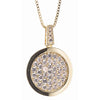 Newgrange Gold Diamante Round Pendant picture on the white background