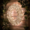 Gold Glitter Twist LED Christmas Wreath 50 cm outdoor Christmas decoration