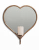Gold Heart Wall Mirror with Candle Holder - view 2
