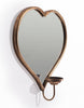Gold Heart Wall Mirror with Candle Holder - view 4