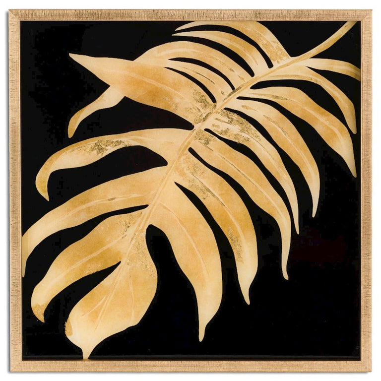 Gold Leaf Glass Wall Art