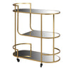 Gold Mirrored 3 Tier Serving Trolley