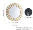 "Chic Gold Round Mirror GD001 brightening interiors"
