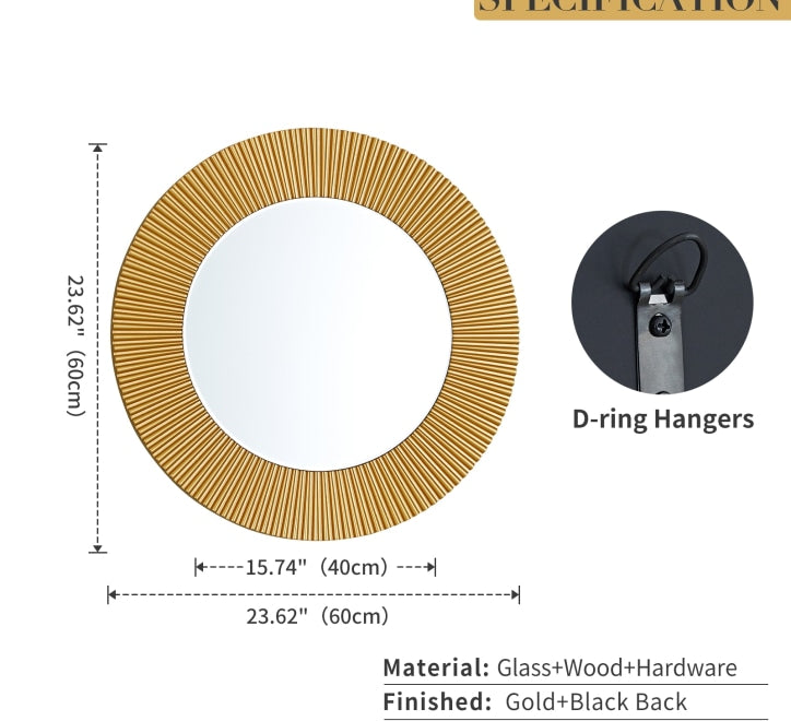 Gold Round Mirror GD003