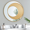 Stylish Gold Round Mirror for Home Interior Aesthetics

