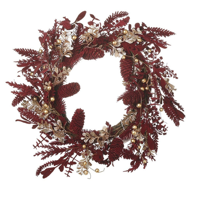 Gold and Russet Leaf Wreath