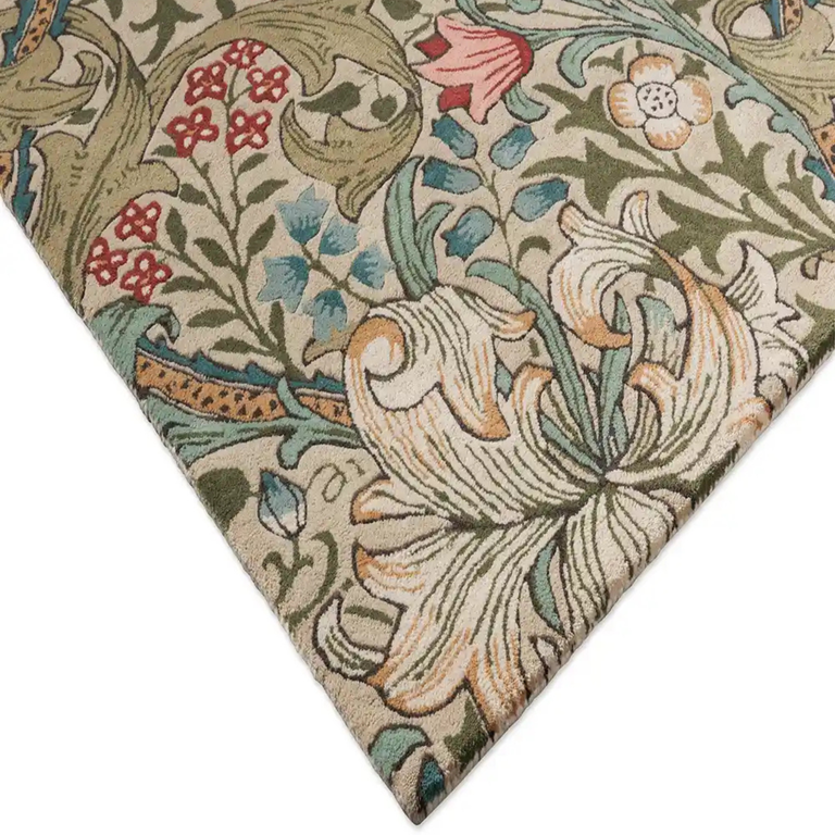 Morris & Co Golden Lily Hand Tufted Floral Rug – Premium Rugs