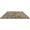 Morris & Co Golden Lily Floral Rug, Green/Red: a perfect fit for bedrooms and living rooms