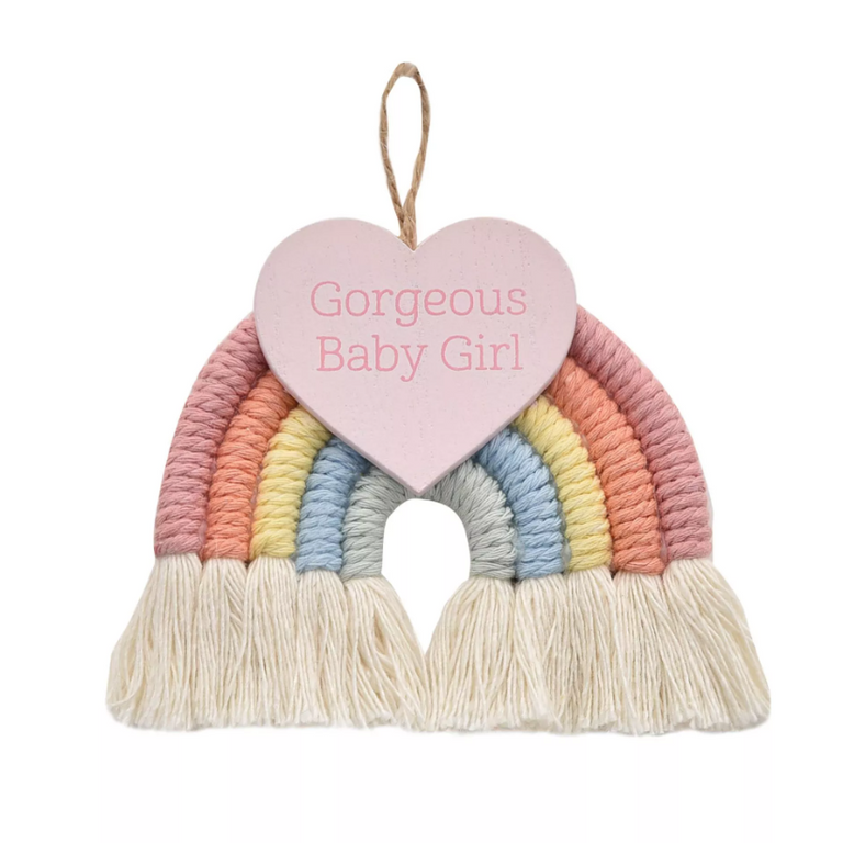 Macrame Rainbow Hanger Gorgeous Baby Girl