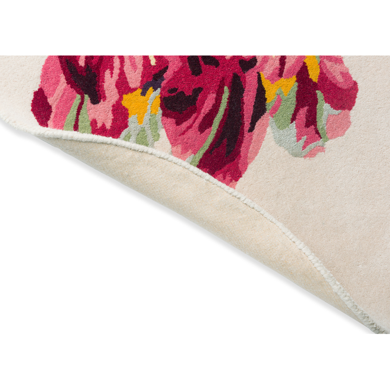 Laura Ashley Gosford Floral Rug Cranberry Round