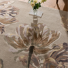 Laura Ashley Gosford Floral Rug Natural/Sage Green close-up view picture of the pattern design