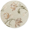 Laura Ashley Gosford Floral Rug Natural/Sage Green Round picture of the rug floral design