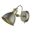 Elegant lighting piece, Governor Single Wall Spotlight in antique chrome and brass

