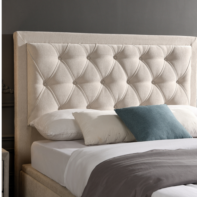 Grace Double Bed with Fabric Headboard