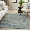 Nourison Graceful Rug GRU01 BLue lifestyle [picture in the living room