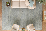 Nourison Graceful Rug GRU01 BLue top-view picture of the rug textured pattern