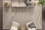 Nourison Graceful Rug GRU01 Grey top-view picture of the rug textured design