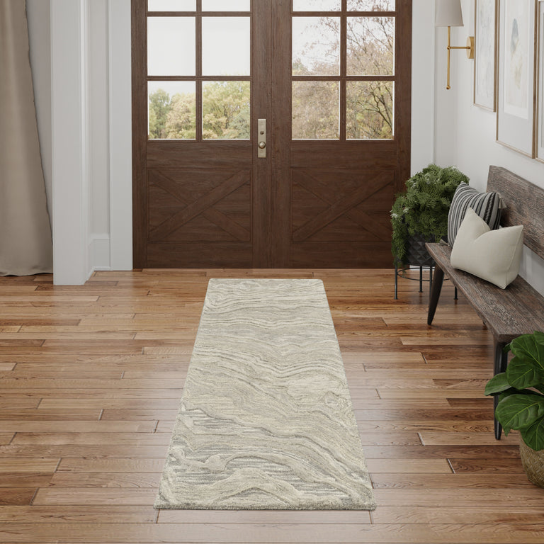 Nourison Graceful Rug GRU01 Grey Runner