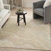 Nourison Graceful Rug GRU101 Beige lifestyle picture in the living rom