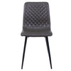 Gracy Dining Chairs Set of 4 with a black powder-coated metal legs