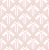 Elegant wallpaper with a pink and rose gold geometric pattern.

