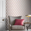 Stunning wallpaper art featuring rose gold metallic detailing