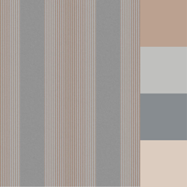 Graham & Brown Lagom Stripe Grey & Rose Gold Wallpaper