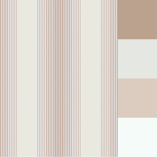 Graham & Brown Lagom Stripe White & Rose Gold Wallpaper