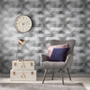Modern 3D wallpaper design - Graham & Brown Dimension Slate Wallpaper.