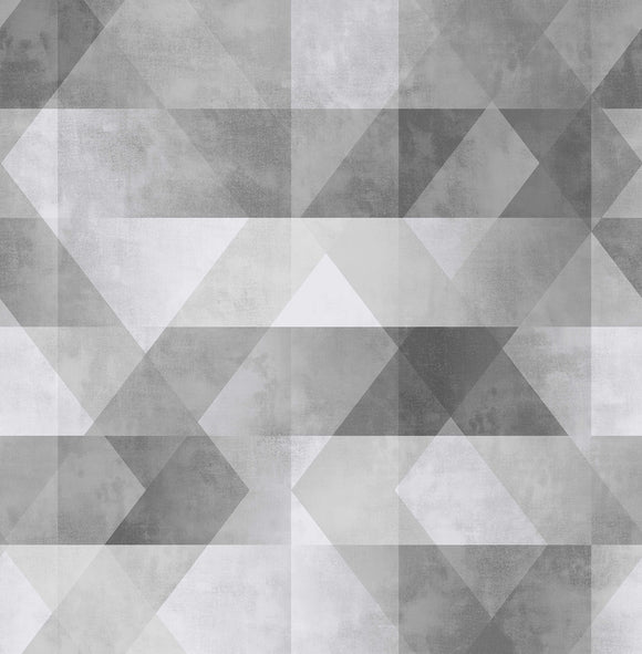 Stylish grey geometric wallpaper - Graham & Brown Dimension Slate Wallpaper.