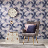 Modern grey geometric wallpaper for stylish interiors – Graham & Brown Dimension Steel Blue.
