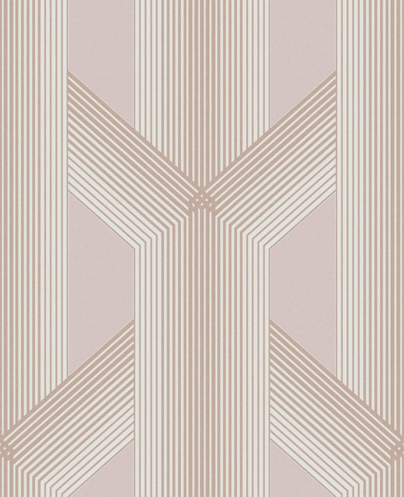 Elegant Graham & Brown Lagom Geo Blush Wallpaper in a modern geometric design
