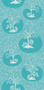 Tree wallpaper with a bold aqua shade and delicate botanical design.
