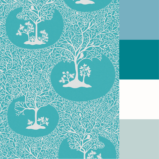 Graham & Brown Magical Forest Azure Wallpaper