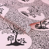 Stylish Graham & Brown wallcoverings with intricate tree details.
