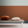 Interior painting with a rich, cozy orange hue
