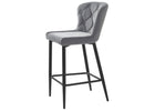 Granby Counter Stool Granite Velvet side view picture