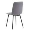 Grania Dining Chairs Set of 6 with a black powder-coated metal legs