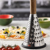 Fine stainless steel grater for food preparation