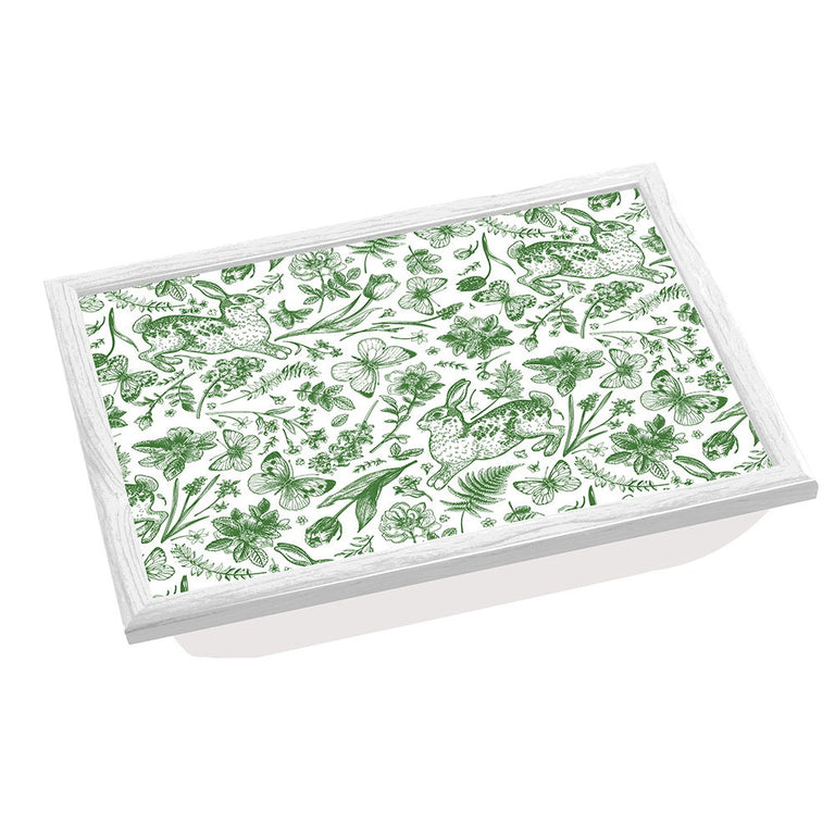 Green Botanical Lap Tray