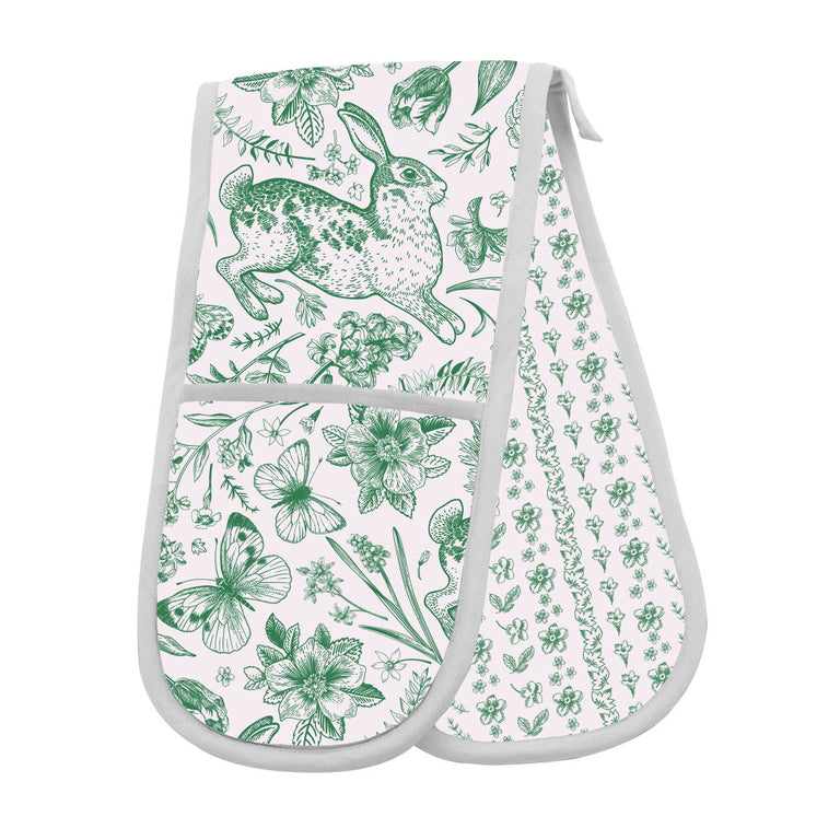 Green Woodland Double Oven Glove