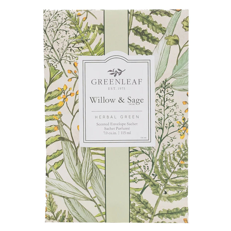 Greenleaf Willow & Sage Scented Sachet – Herbal Home Fragrances