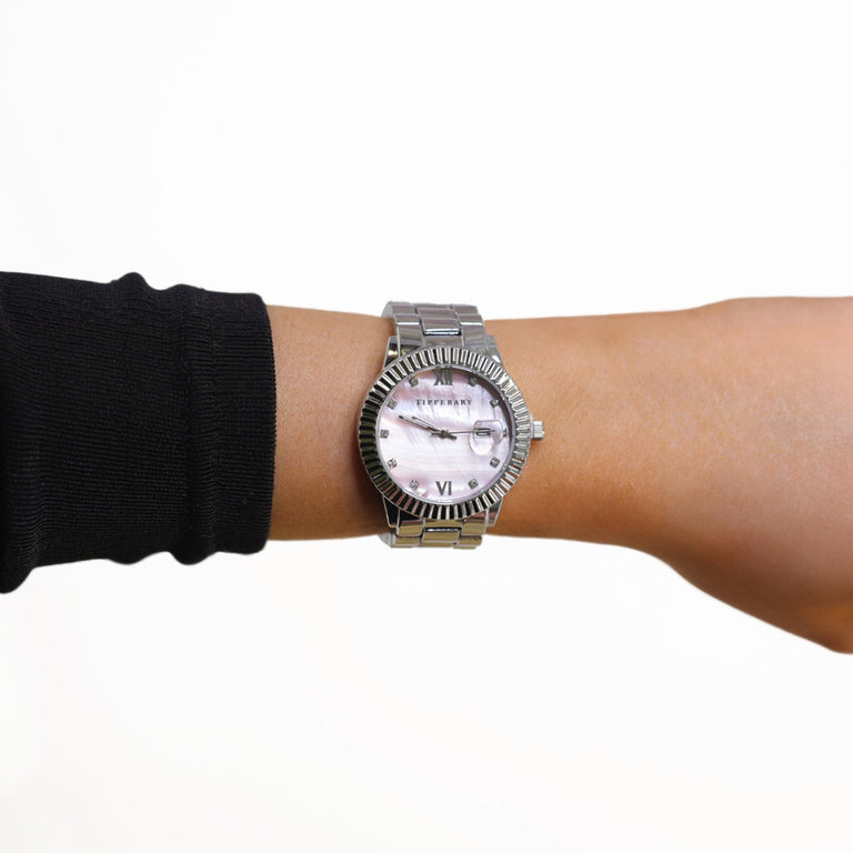 Tipperary Crystal Grenadier Ladies Watch – Pink Face Hand Watch