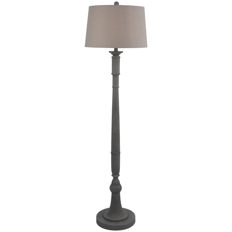 Grey Column Floor Lamp