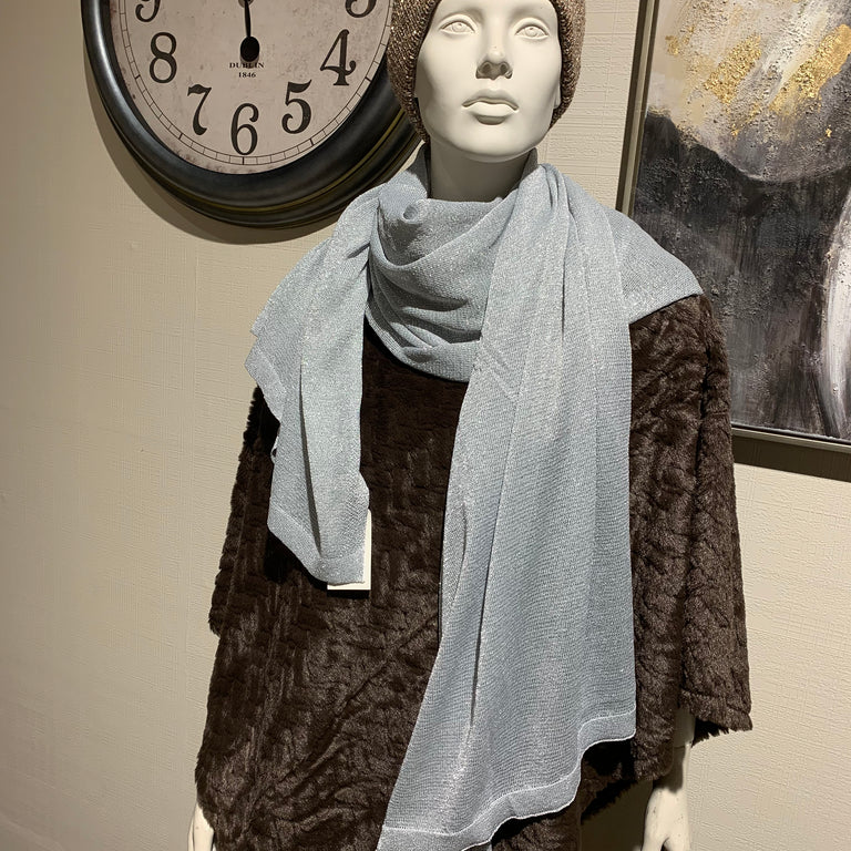 Grey Sparkling Scarf – Elegant Scarf for Women & Gift Idea